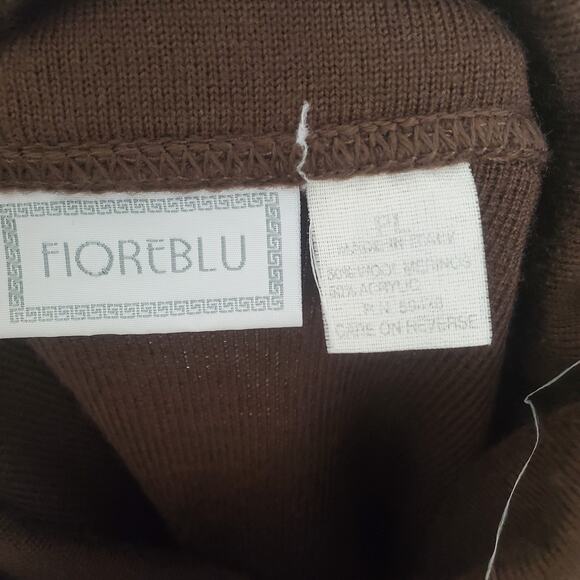 Vintage 70s 80s Cowlneck Sweater Wool Espresso Brown Medium - Picture 5 of 6